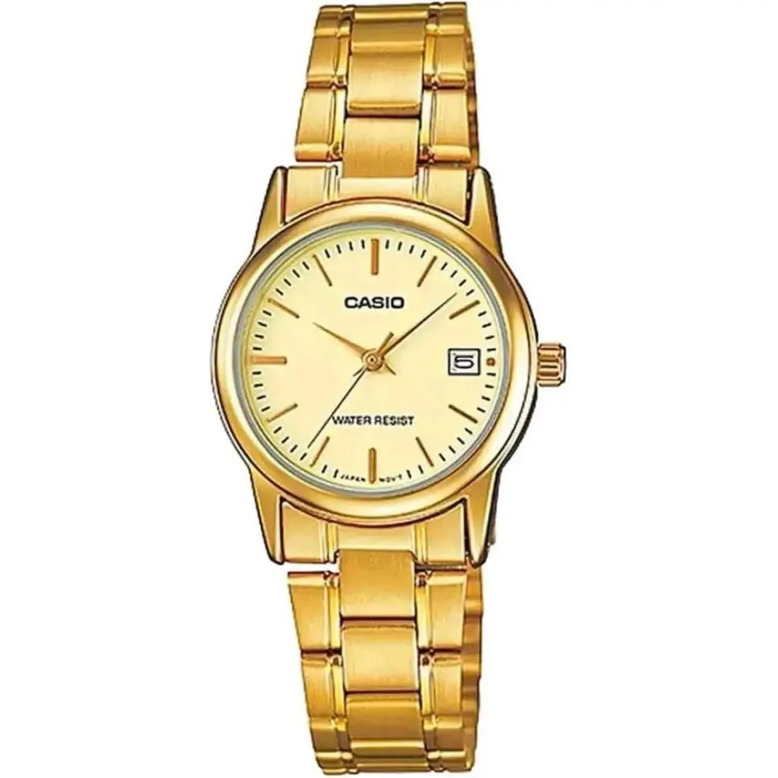 Casio LTP-V002G-9A Women`s Standard Gold Tone Stainless Steel Gold Dial Watch