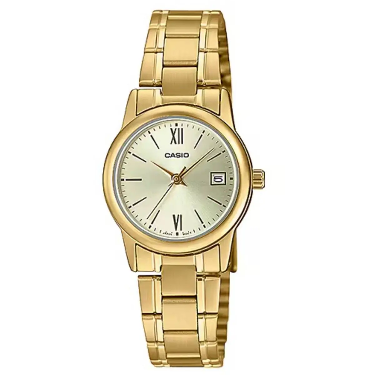 Casio LTP-V002G-9A Women`s Standard Gold Tone Stainless Steel Gold Dial Watch