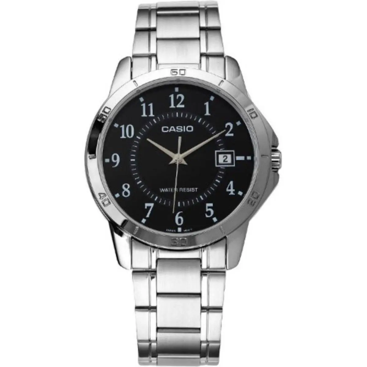Men`s Black Dial Stainless Steel Analog Classic Watch MTP-V004D-1BUDF by Casio
