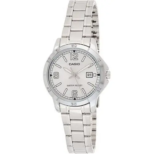 Women`s Stainless Steel Silver Dial Analog Wrist Watch LTP-V004D-7B2UDF by Casio
