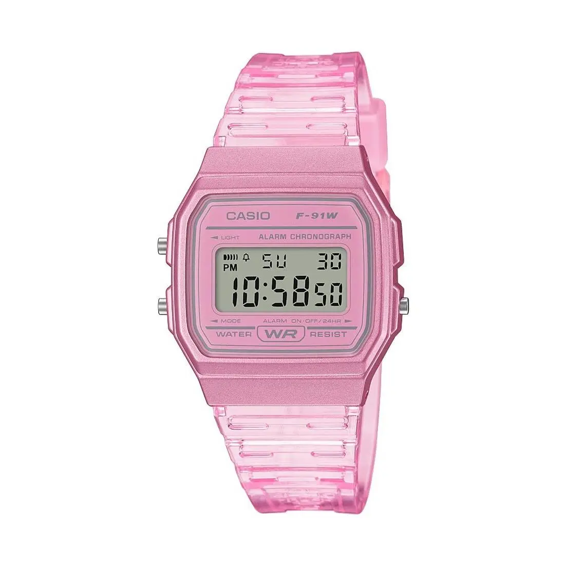 Quartz Watch with Resin Strap Pink 20 Model: F-91WS-4CF by Casio
