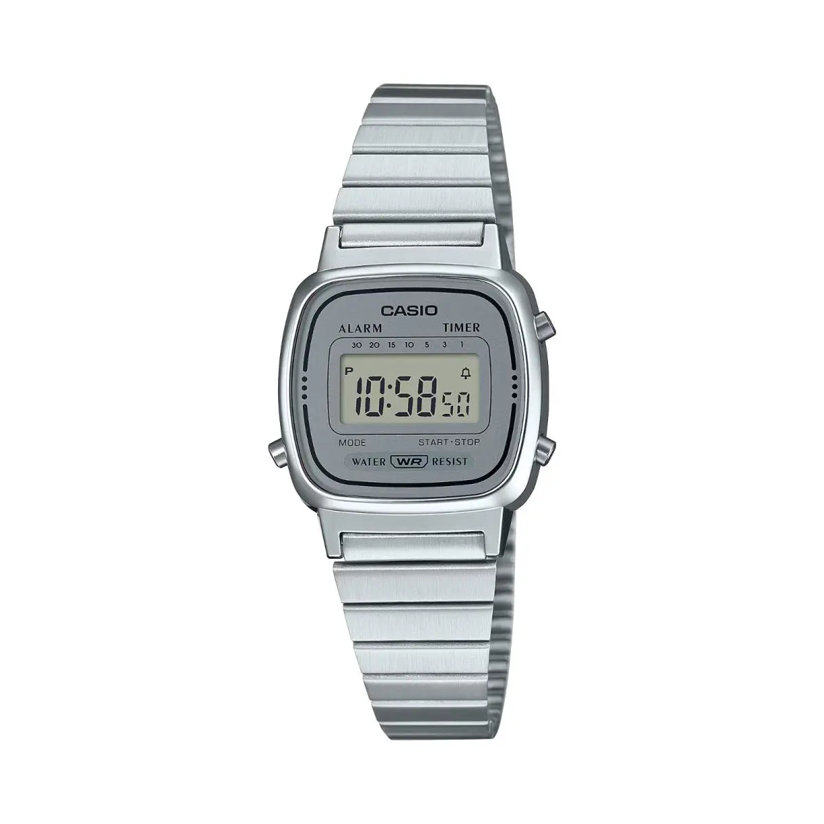 Casio LA670WA-7D Women`s Watch Analog Digital Silver Stainless Steel Band