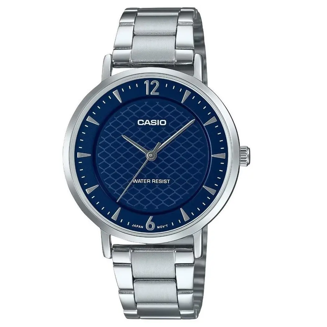 LTP-VT04D-2A Women`s Stainless Steel Blue Concave-shaped Dial 3-Hand by Casio