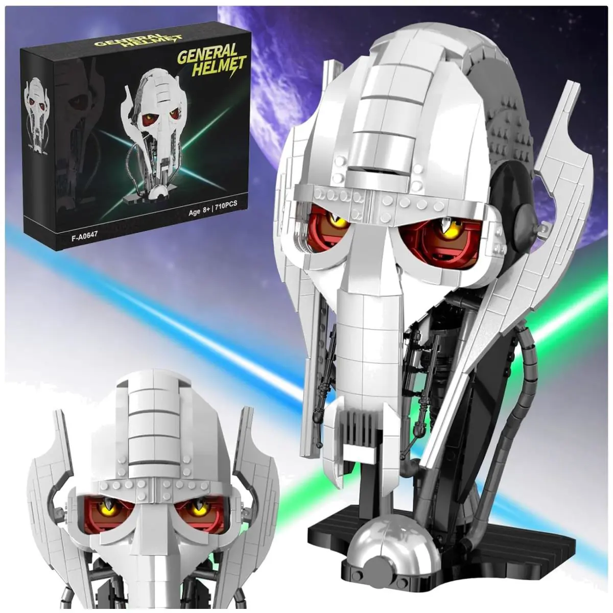 Impressive General Grievous Helmet Building Set - 710PCS For Collectors and Kids