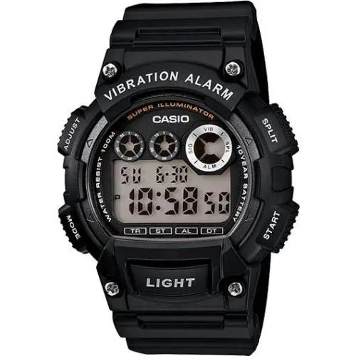 W735H-1AV 10 Year Battery Watch Resin Band 100 Meter Vibration Alarm by Casio