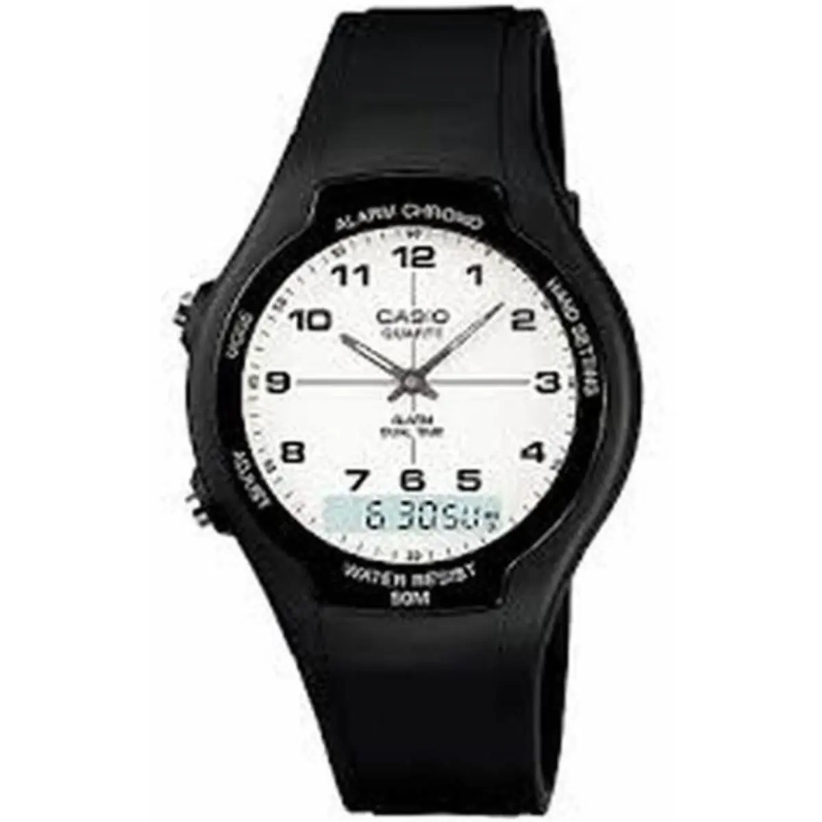Casio AW90H-7BV Men`s Black Classic Digital Analog Watch