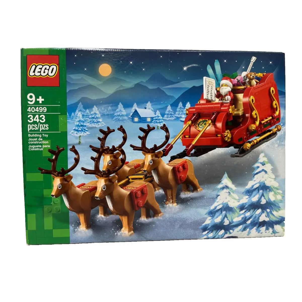 Lego Santa s Sleigh Christmas Toy Building Set For Ages 9-13 with Reindeer -new