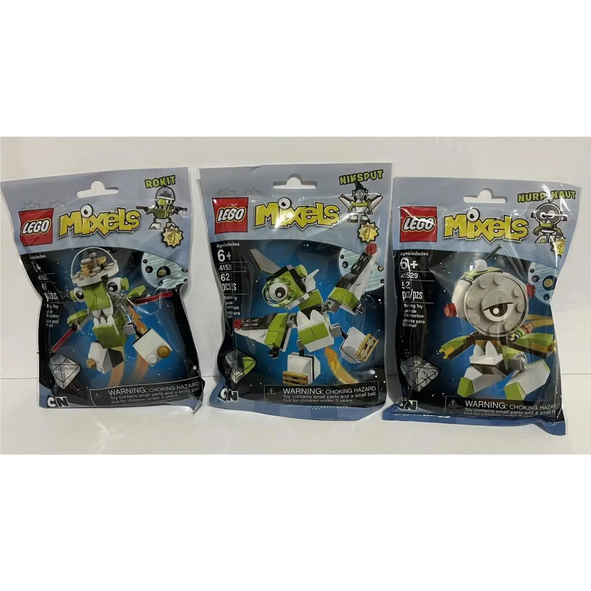 Lego Mixels Series 4 Niksput 41528 Rokit 41527 Nurp-naut 41529