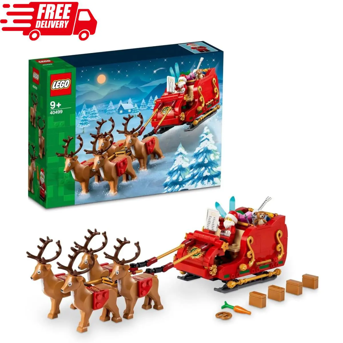 Lego Santa`s Sleigh - Building Toys For Kids Boys Girls Ages 9+ - Indoor Chr