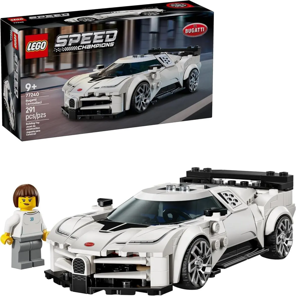 Lego Speed Champions Bugatti Centodieci Hyper Sports Car Toy - Model Kit