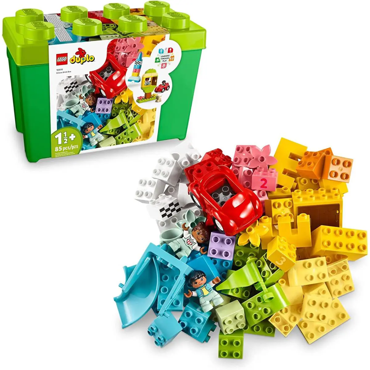 Lego Duplo Classic Deluxe Brick Box 10914 Starter Set - Features Storage Box Br