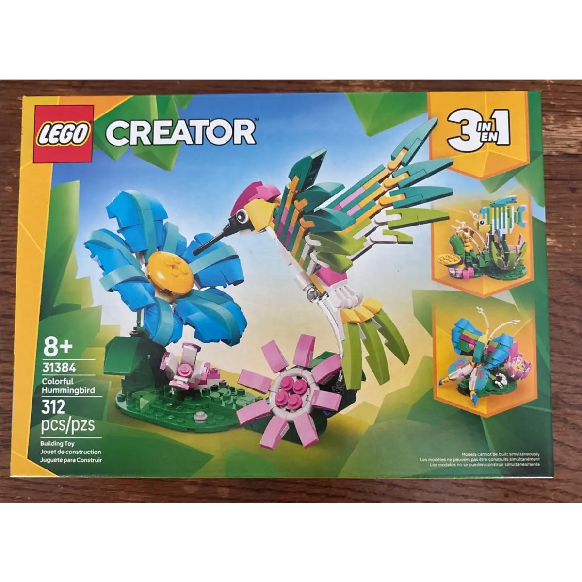 Lego Creator 3 in1 Wild Animals: Colorful Hummingbird Building Toy 31384