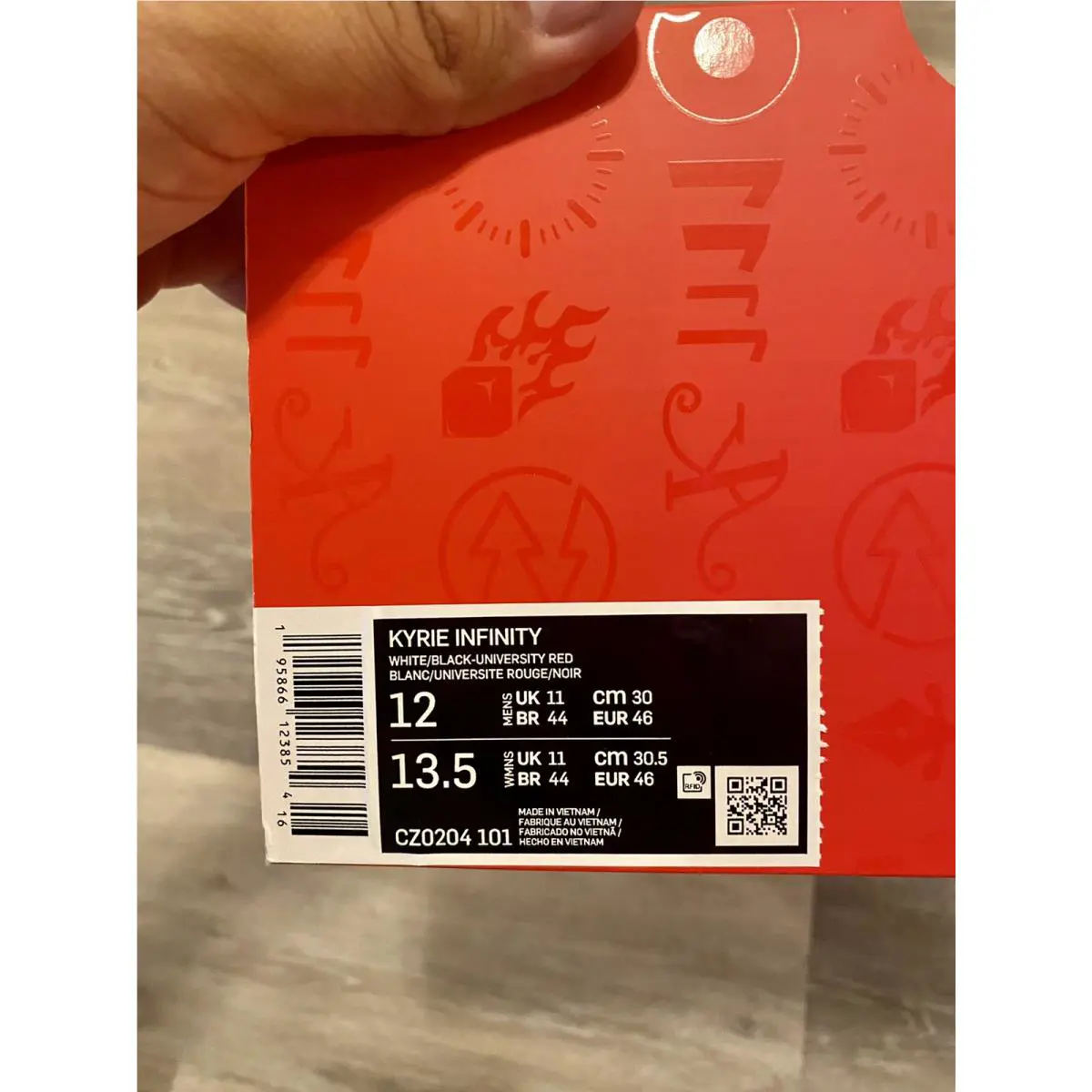 Nike shoes - Nike Kyrie Infinity - Kyrie Infinity - CZ0204-101 - White-Black-University Red (UPC: 195866123854) 10