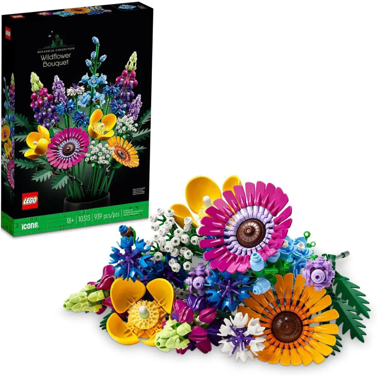 Lego Botanicals Artificial Wildflower Bouquet - Indoor Flowers Building Set