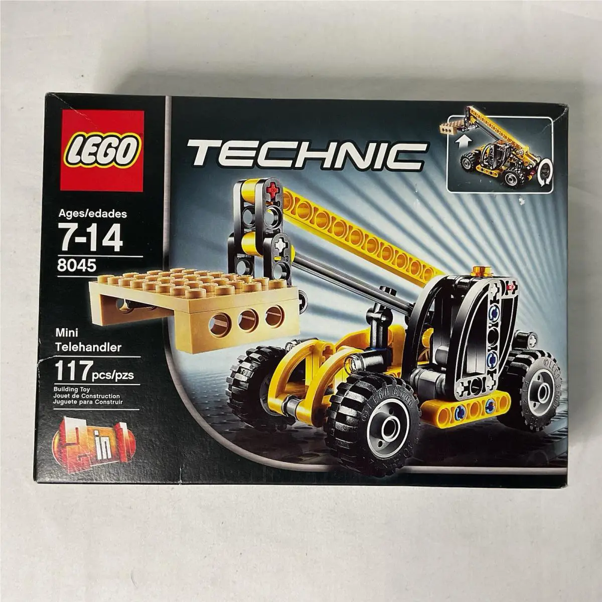 Lego 8045 Technic Mini Telehandler Motorcycle with Sidecar 2in1 Building Set