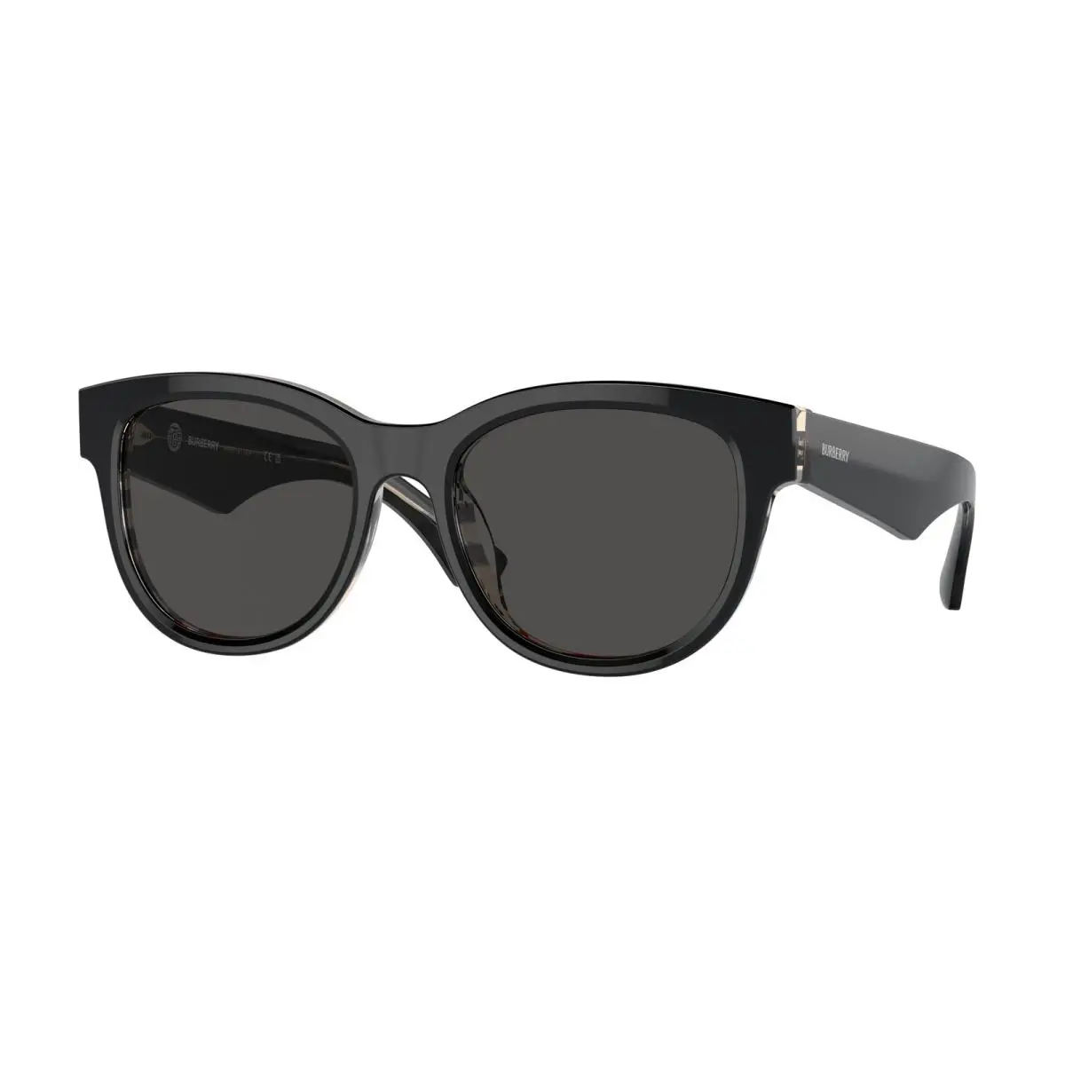 Burberry BE 4432U Top Black on Vintage Check Dar 412187 Sunglasses