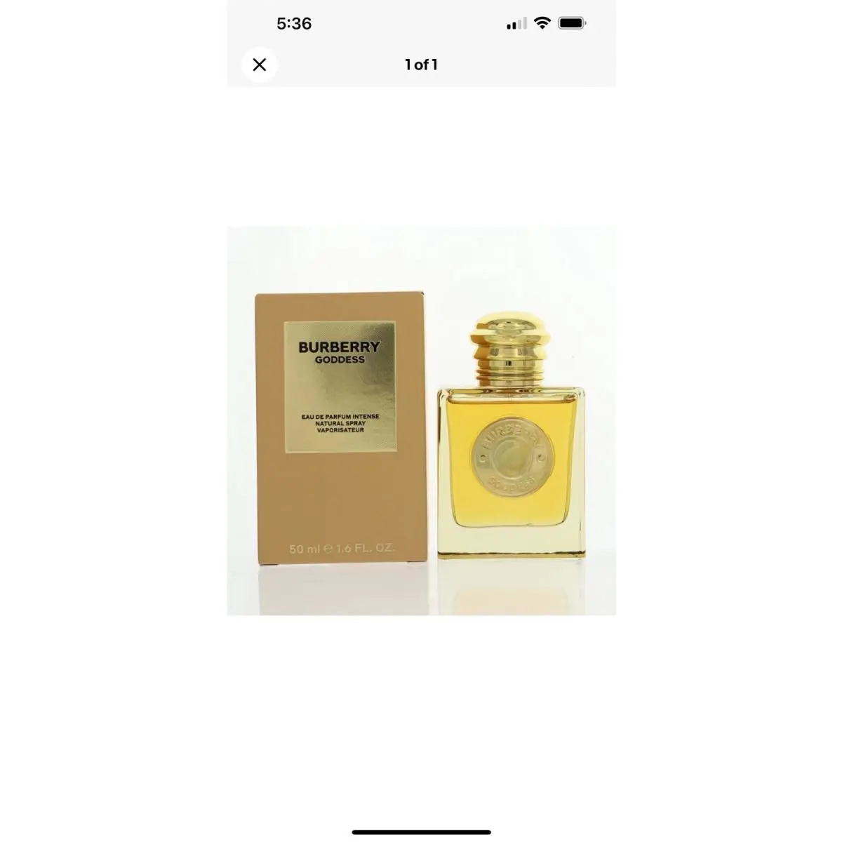Burberry Goddess Intense For Women 1.6 Oz Eau De Parfum Intense Spray Box