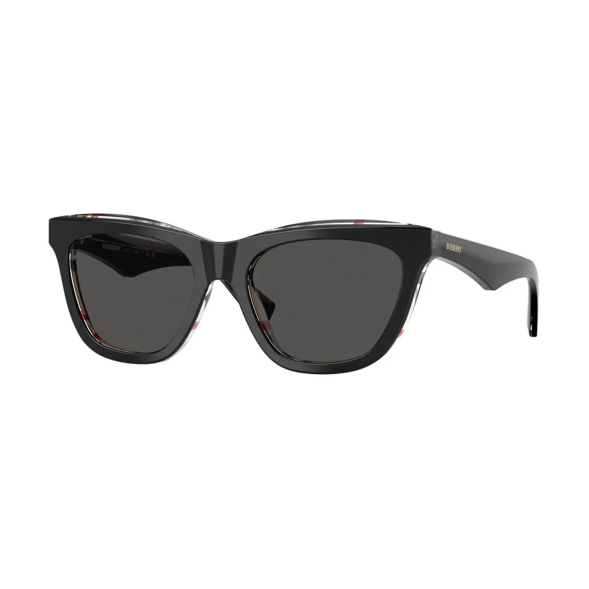 Burberry BE 4435 Top Black on Vintage Check Dar 412187 Sunglasses
