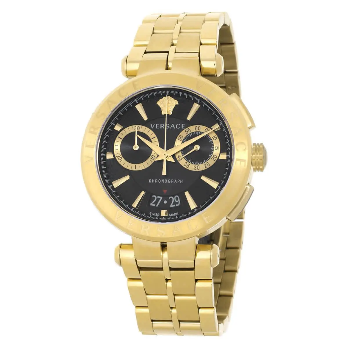 Versace Aion Chronograph Quartz Black Dial Men`s Watch VE1D02823