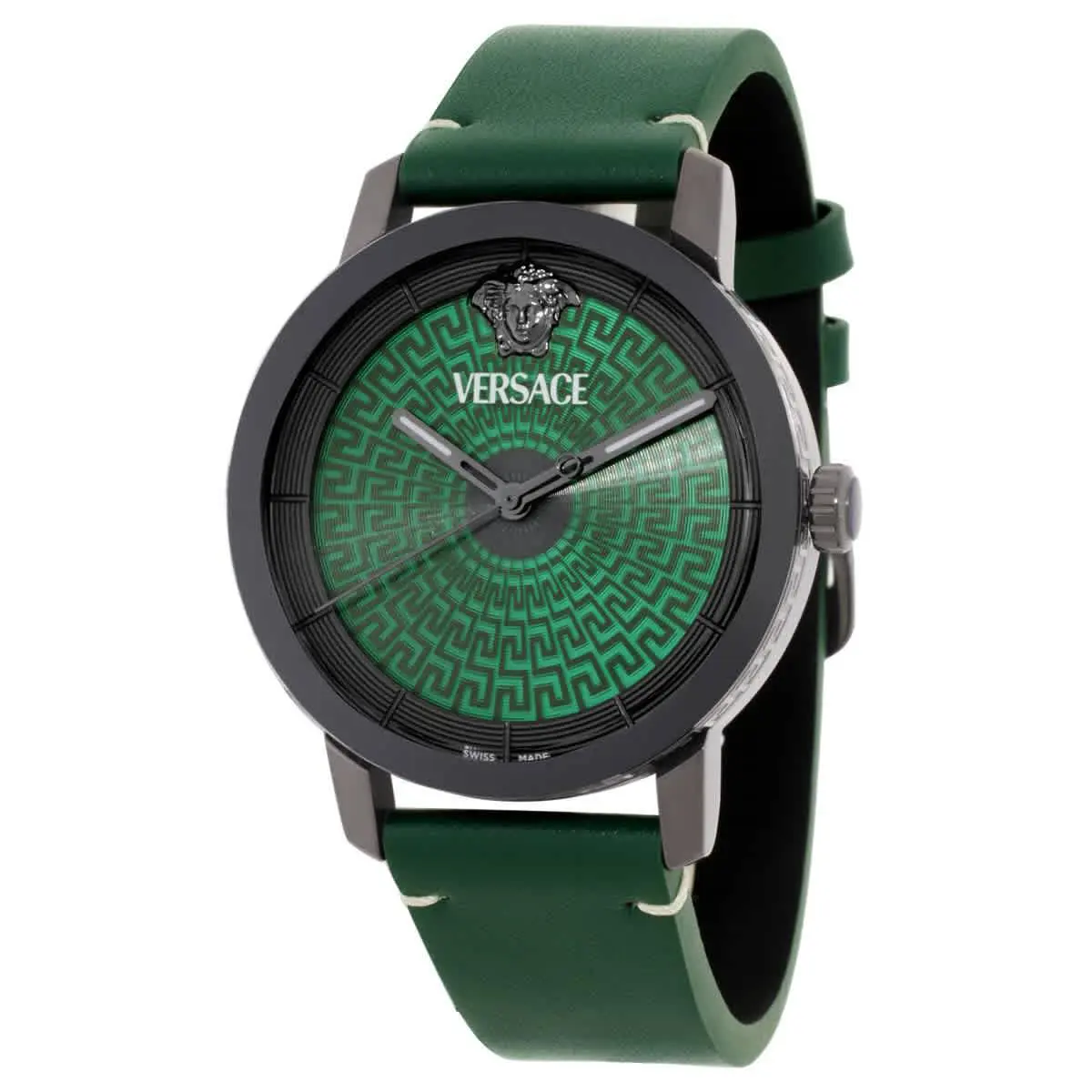 Versace V-helix Quartz Green Dial Men`s Watch VE9G00224