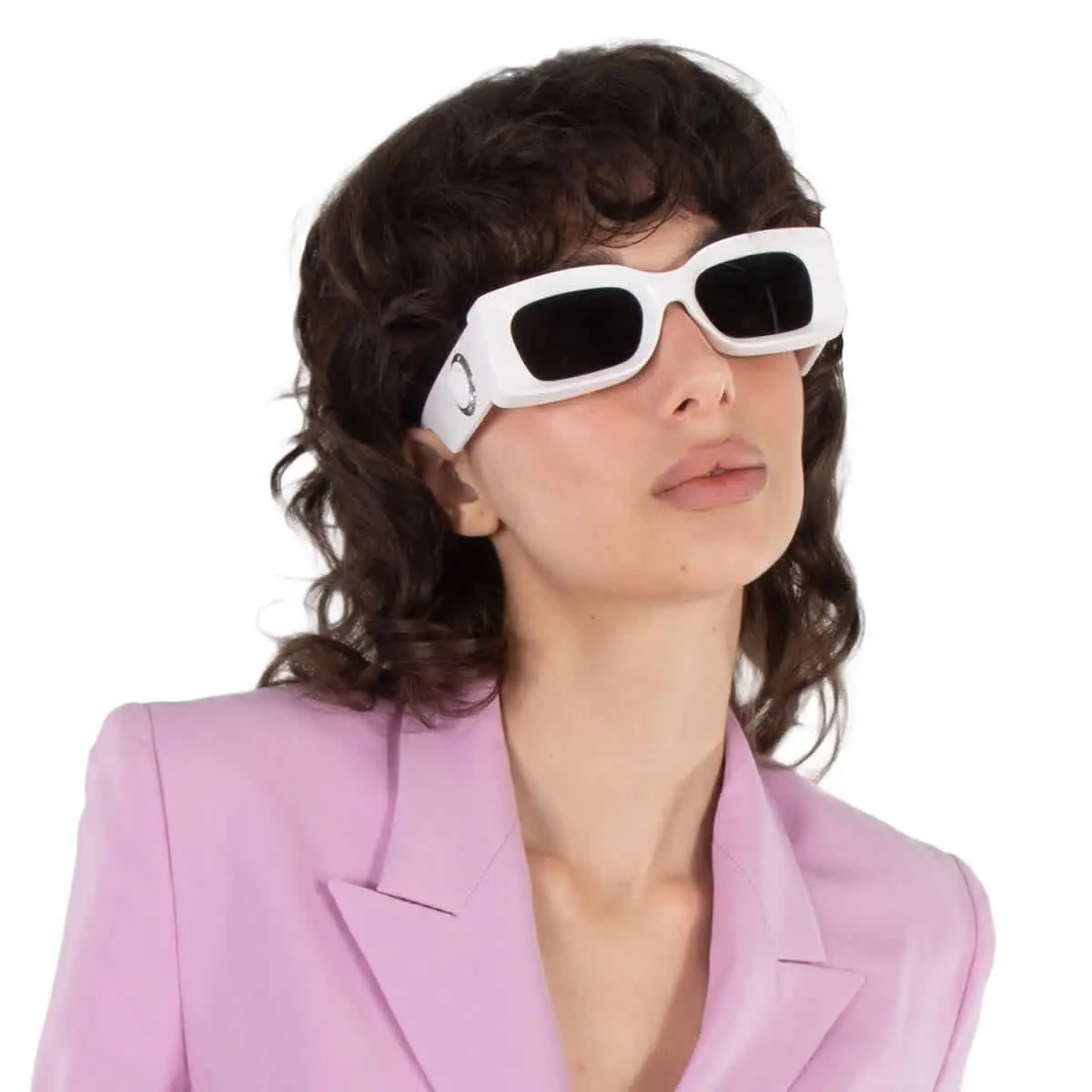 Versace Dark Grey Rectangular Ladies Sunglasses VE4474U 314/87 52 VE4474U 314/87
