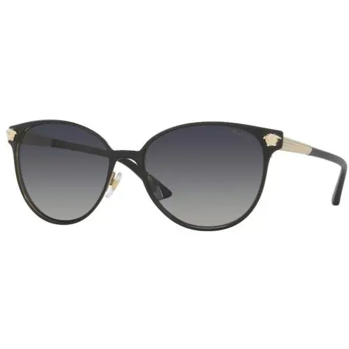 Versace VE 2168 Matte Black Pale Gold 1377T3 Sunglasses