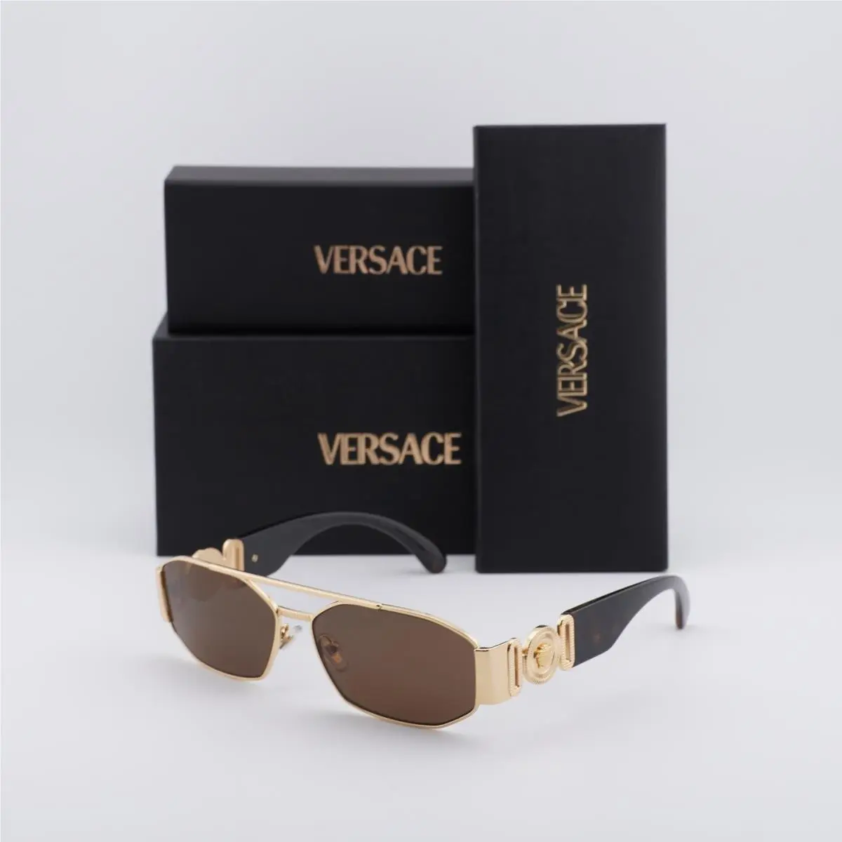VE2287 100273 Gold/brown 58-14-140 Sunglasses by Versace