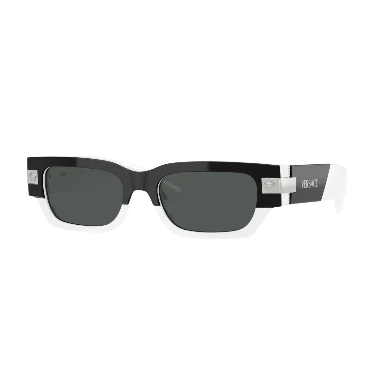 Versace VE 4465 Top Black White Dark Grey 545987 Sunglasses