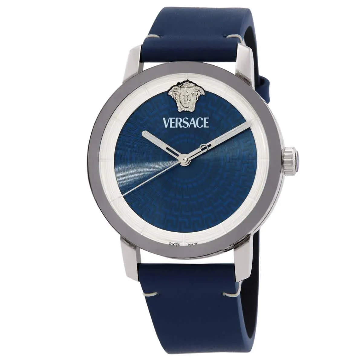Versace V-helix Quartz Blue Dial Men`s Watch VE9G00124