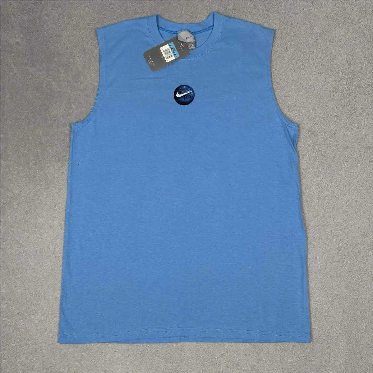 Vintage Nike Center Swoosh Basketball Tank Top Shirt Mens M Blue Y2K Rare