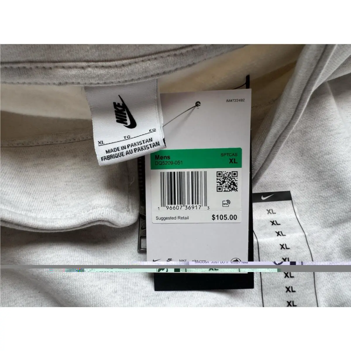 Nike clothing - DQ5209-051 - DQ5209-051 - Ash Grey (UPC: 196607369173) 3