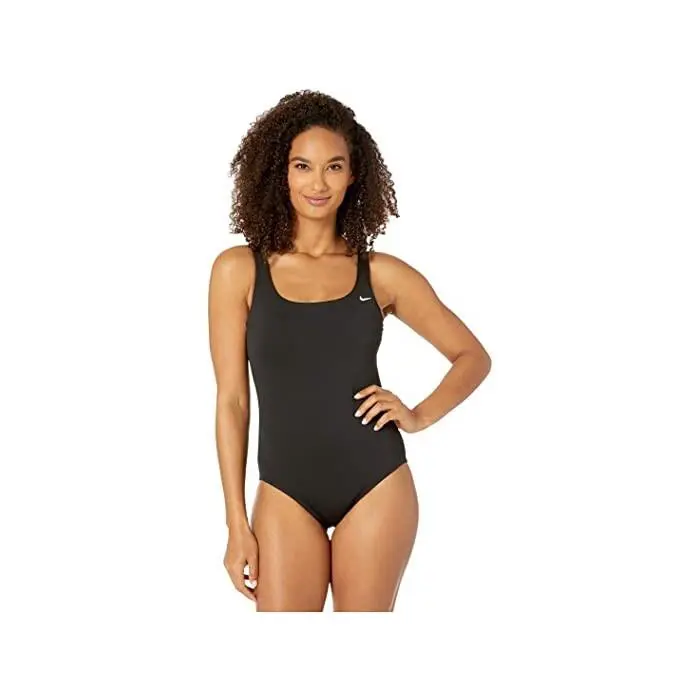 Nike 264649 Women Essential U-back One-piece Swimsuit Black Size Medium