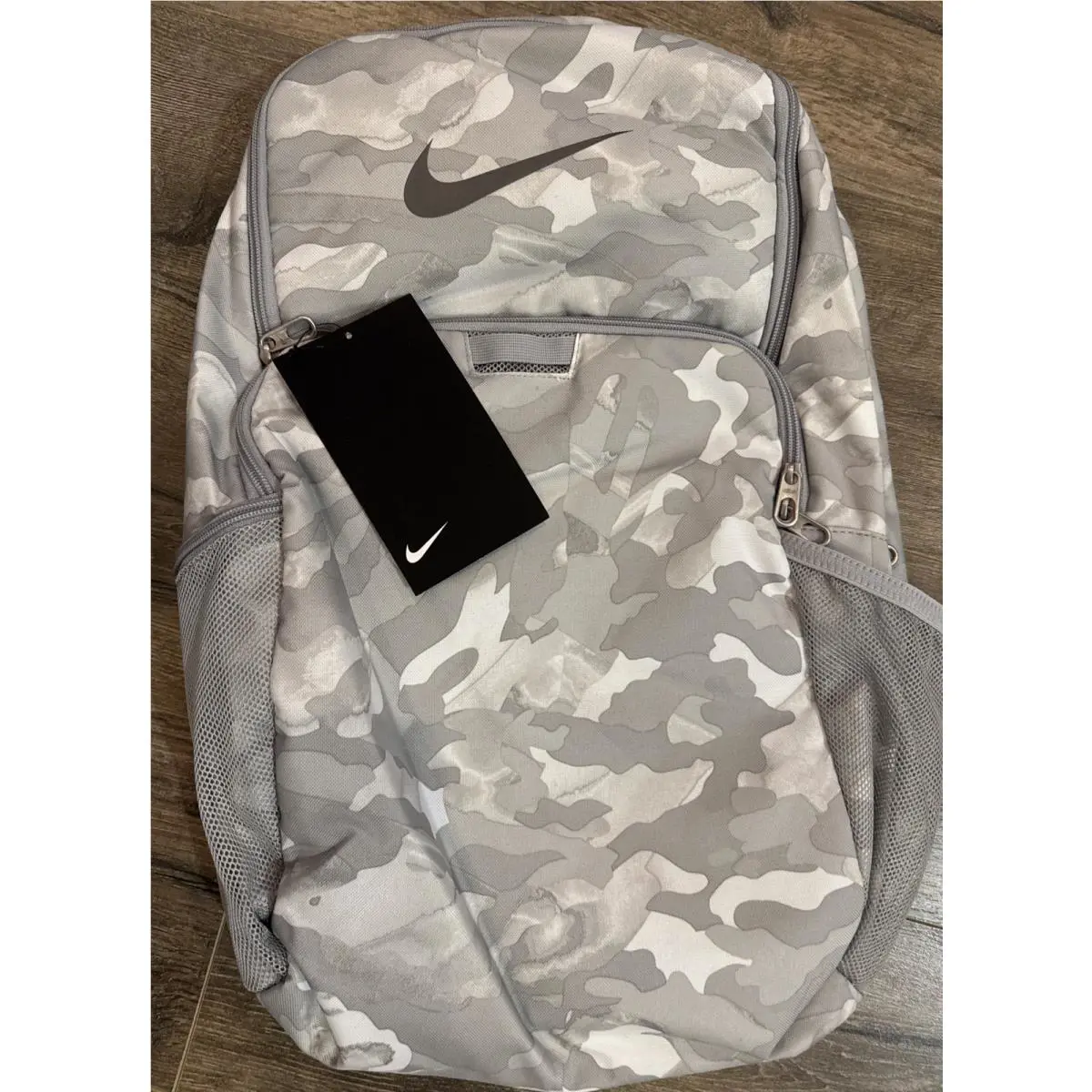 Nike XL Backpack BA6216-079 Grey Green Camo Training Camouflage Brasilia