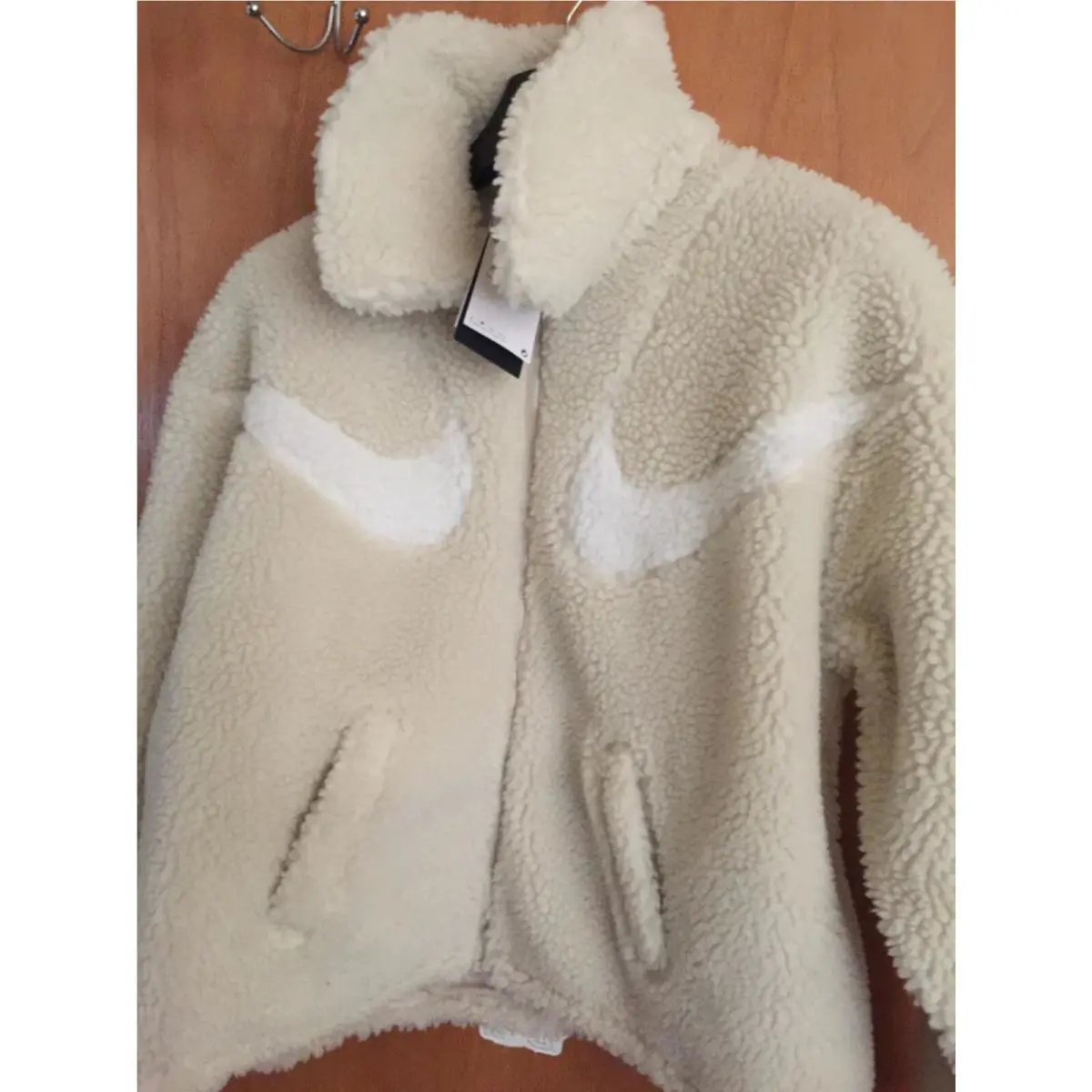 Nike clothing - Nike Sportswear Swoosh Womens Full Zip Sherpa Jacket - Sail 4