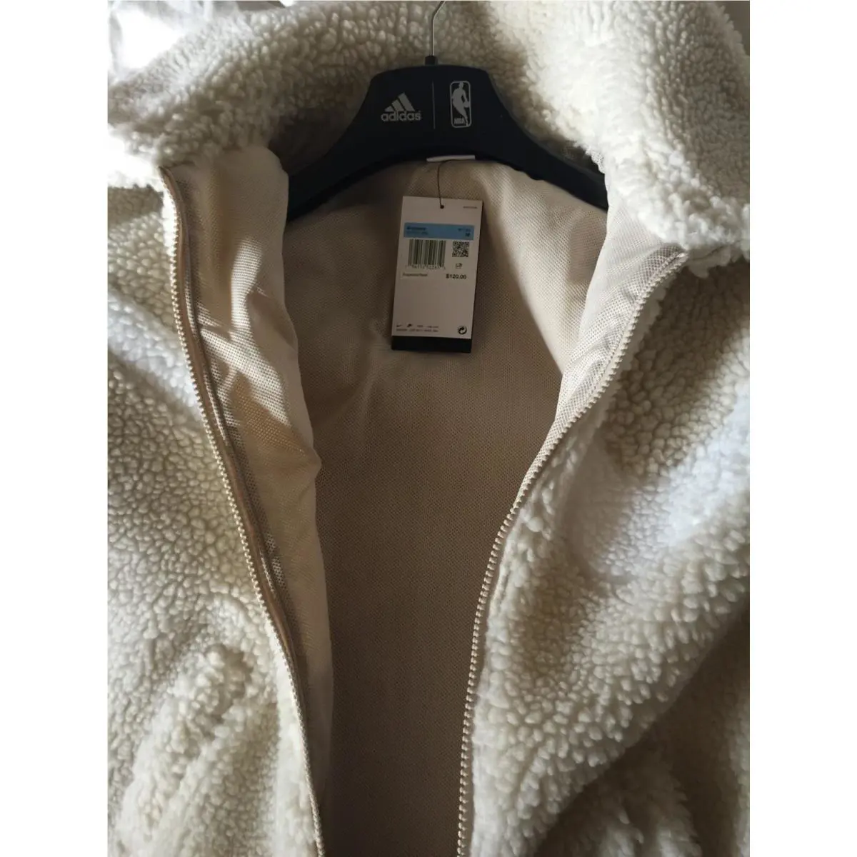 Nike clothing - Nike Sportswear Swoosh Womens Full Zip Sherpa Jacket - Sail 7