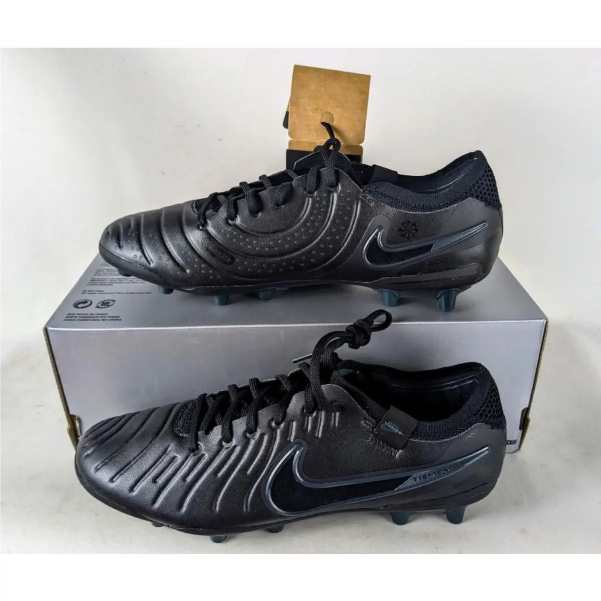 Nike Tiempo Legend 10 Elite AG Soccer Cleats Black DV4330-002 Men’s 8 Womens 9.5