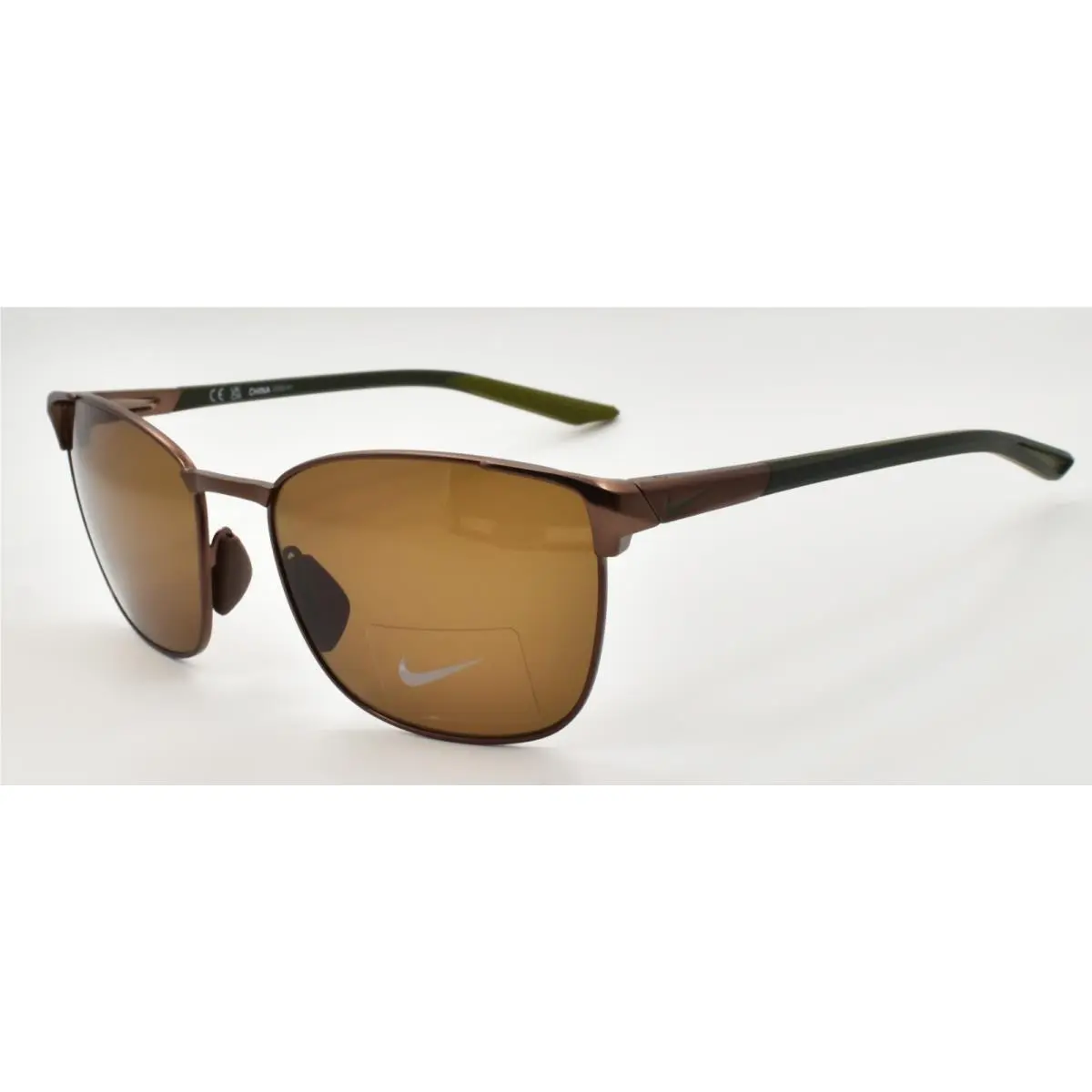 Nike Metal Fusion FV2377 215 Men`s Sunglasses Satin Walnut / Brown