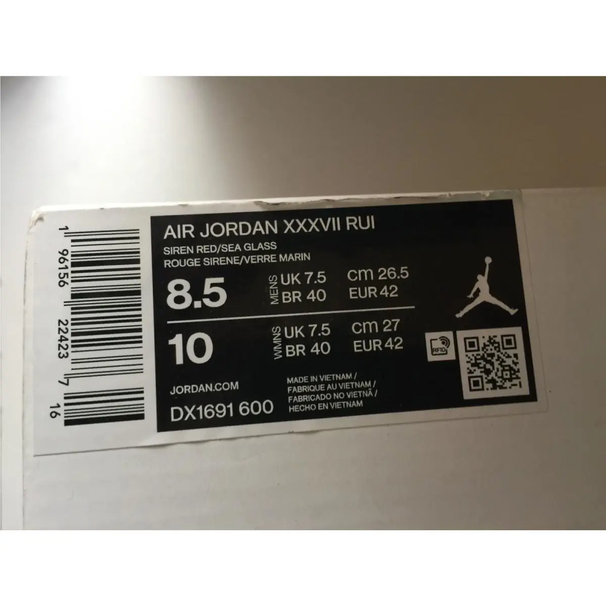 Nike shoes - Air Jordan 37 - Air - DX1691-600 - Red 9