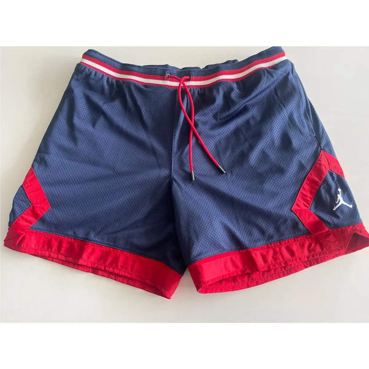 Air Jordan Short Men Xxl Blue Embroidered Drawstring Activewear DB6518-410 S373