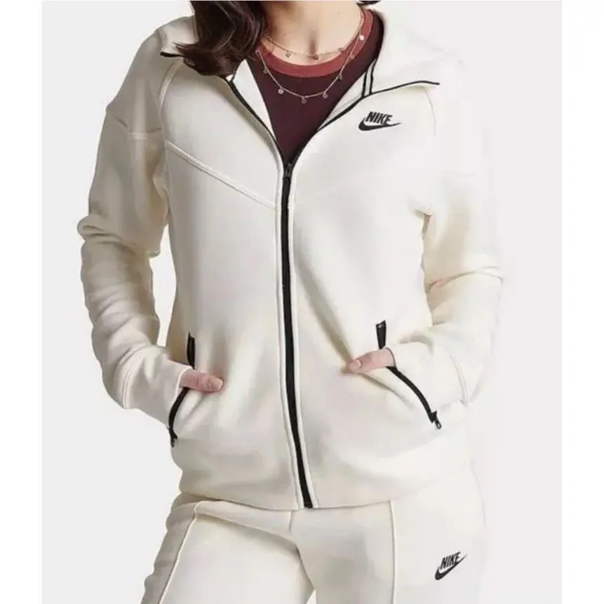 Nike clothing - Nike Sportswear Tech Fleece Windrunner Women`s Full-Zip Hoodie - cream 0