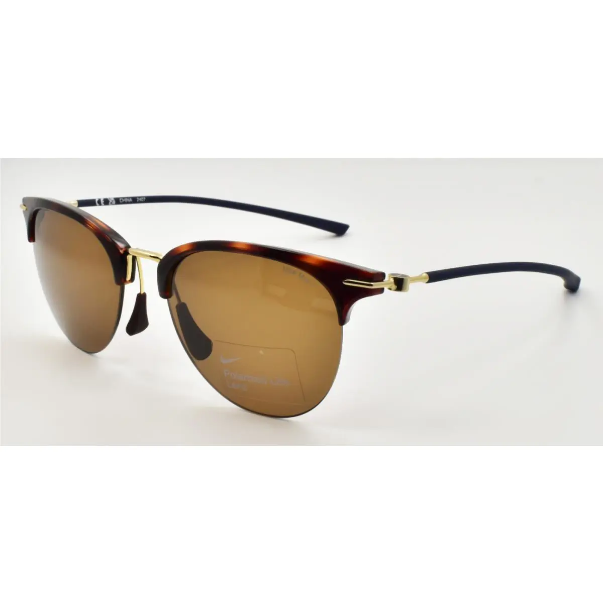 Nike Divot PL EV24040 240 Women`s Sunglasses Light Brown / Tortoise Polarized