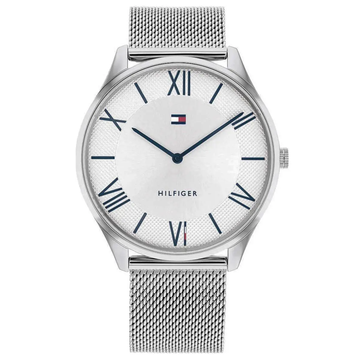 Tommy Hilfiger 1710512 Men`s Silver-tone Analog Watch Mesh Bracelet