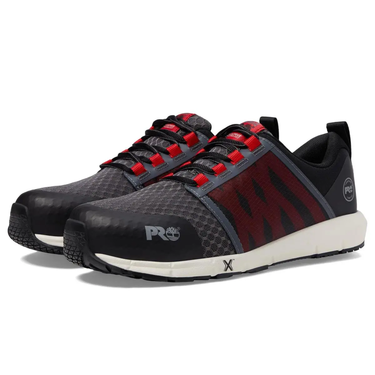 Timberland Pro Radius Composite Toe Sneakers Women Grey/red Size 8.5 Wide