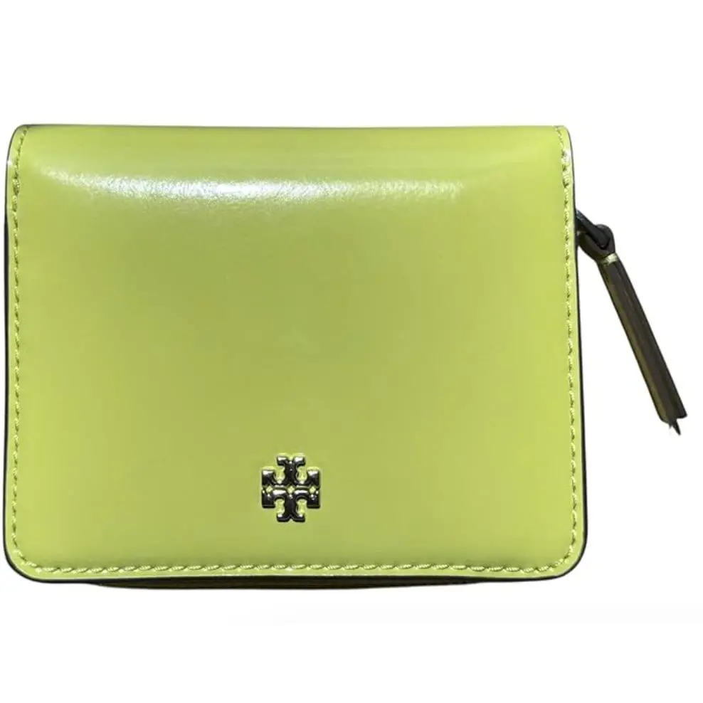 Tory Burch Emerson Mini Patent Leather Wallet Candy Lime - Green