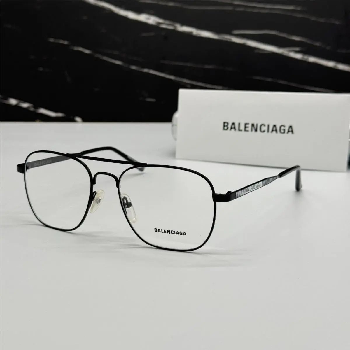Balenciaga Black Unisex Eyeglasses Ebalenciaga BB0037O 001