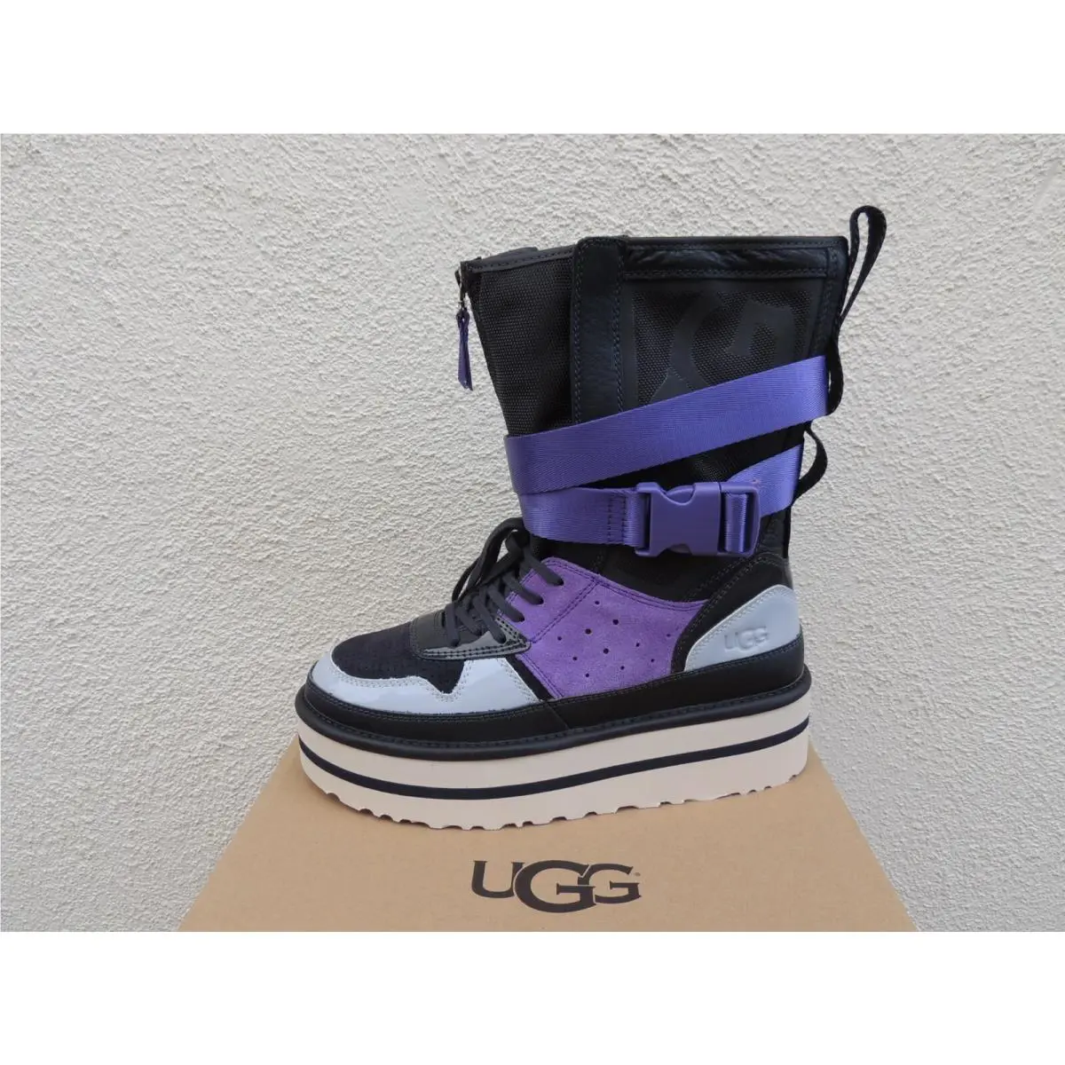 UGG shoes - UGG Pop Punk High Top Sneaker Boot - True Navy (UPC: 192410388745) 2