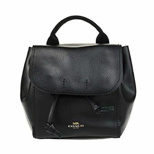 Coach X4608 Derby Black Pebbled Leather Backpack