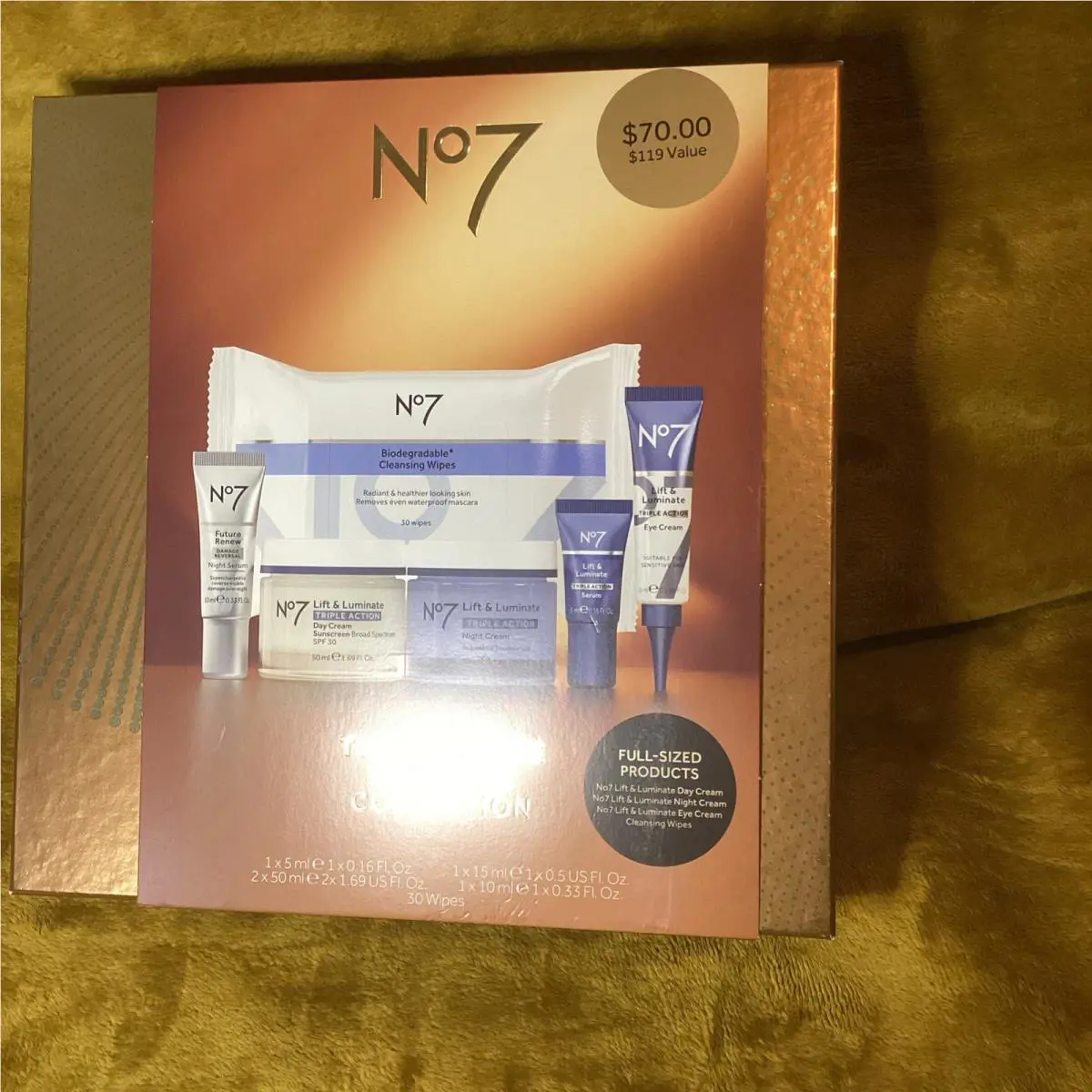 No 7 The Ultimate Skincare Collection Lift and Luminate 6 Piece Full Size
