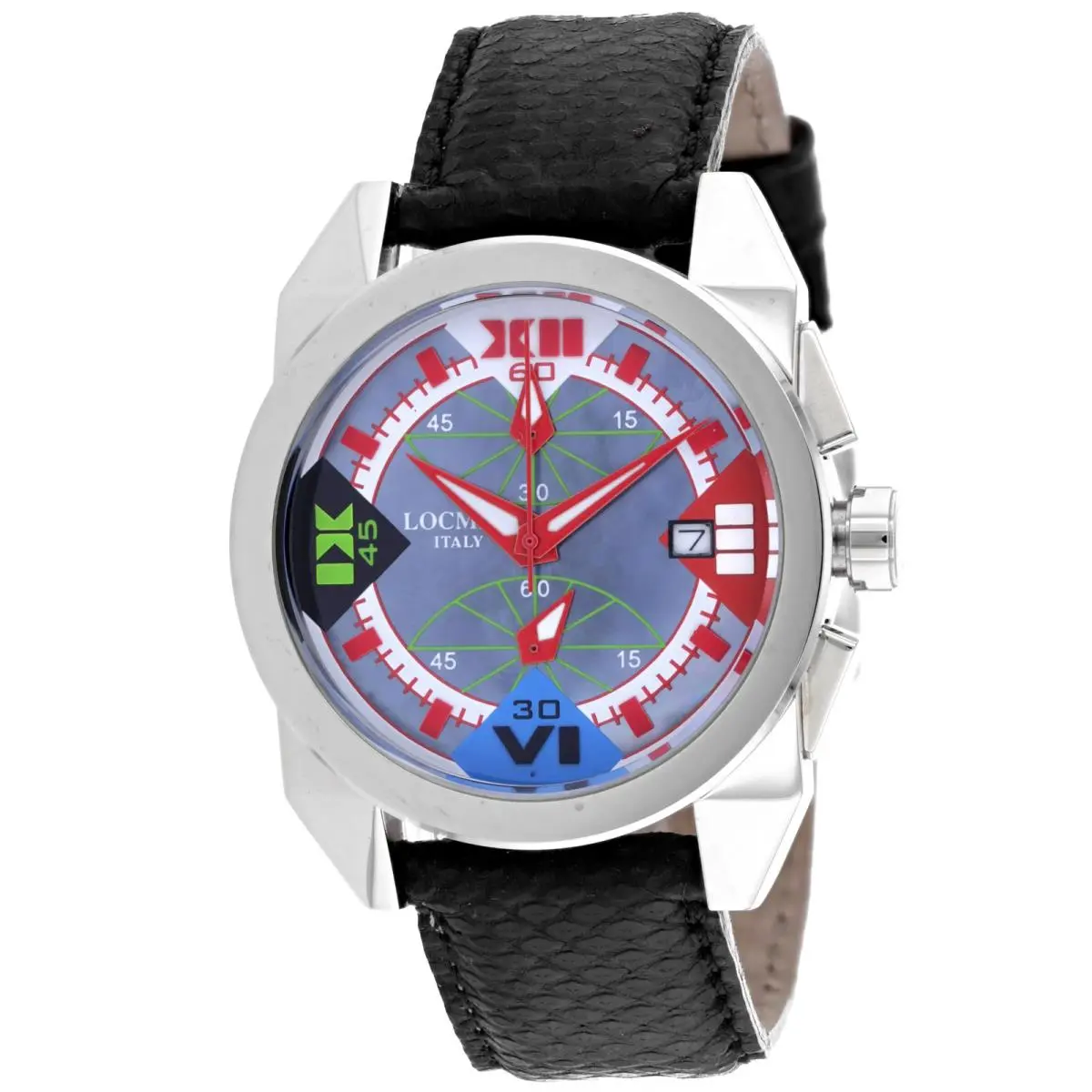 Locman Men`s Classic Blue Dial Watch - 161GRAY/BK by Locman Italy