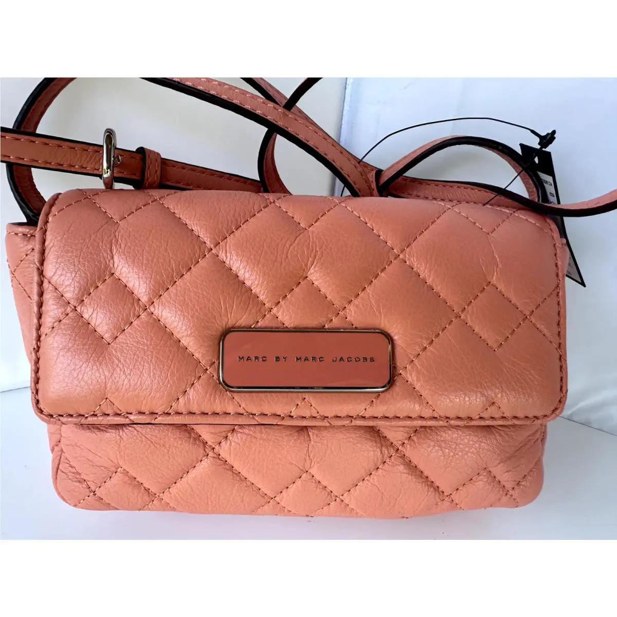 Marc by Marc Jacobs Julie Crossbody Bag Handbag Leather Peach